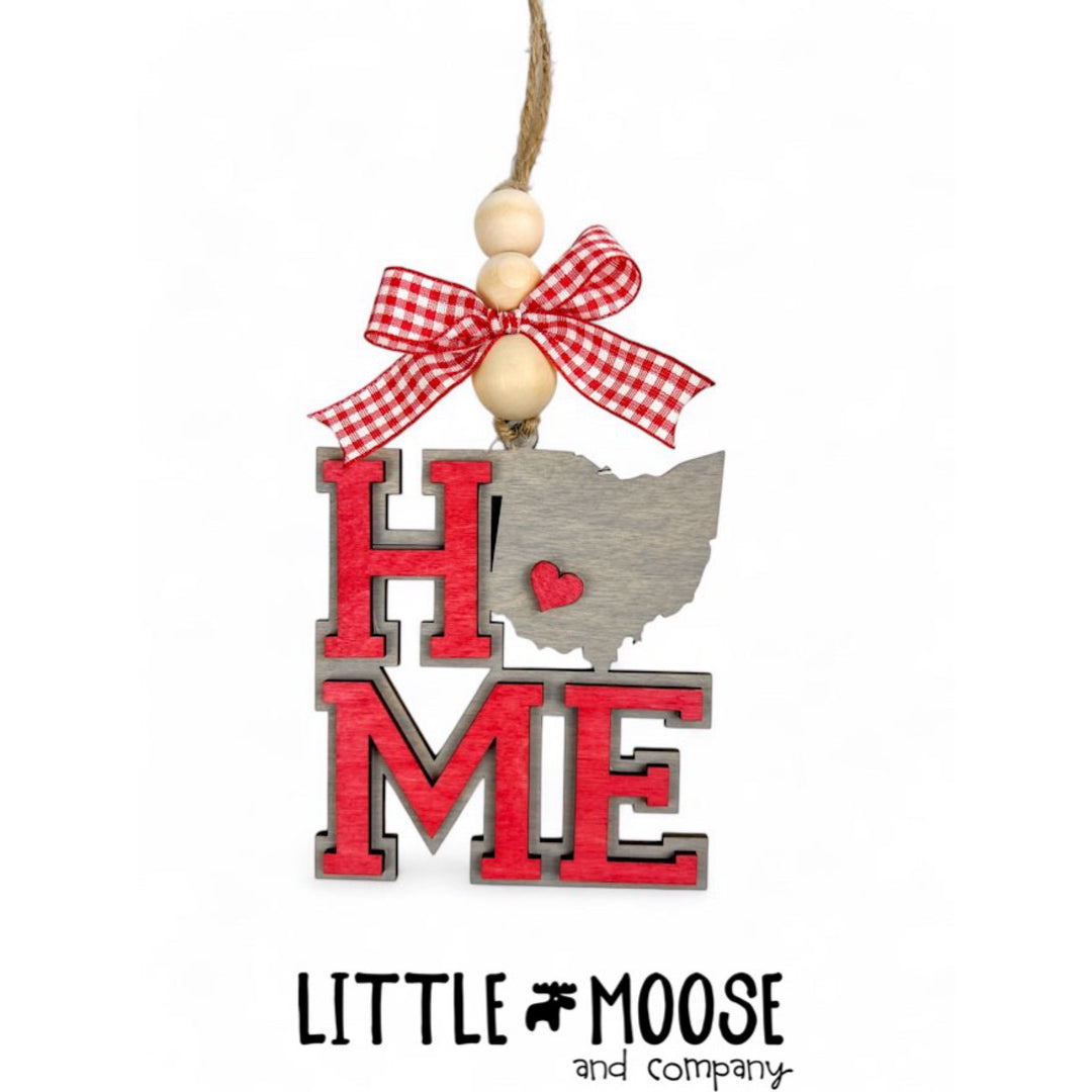 Ornament - HOME Ohio outline