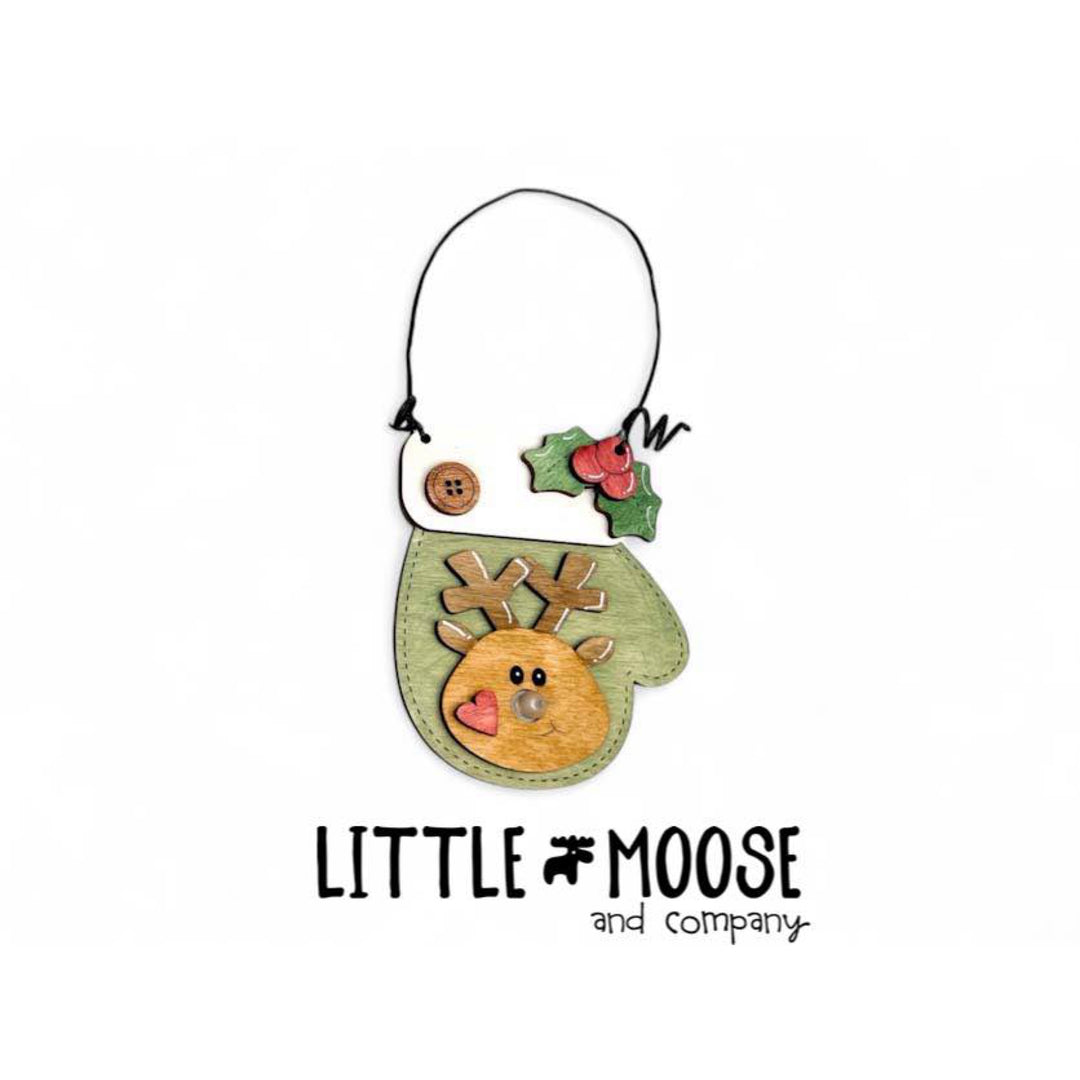 Ornament - Tea Lights - Mitten Reindeer