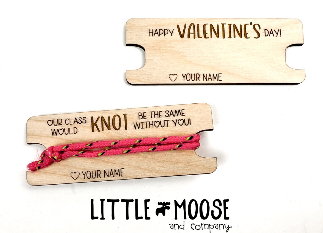 Valentine's Cards ~ knotted bracelet tags