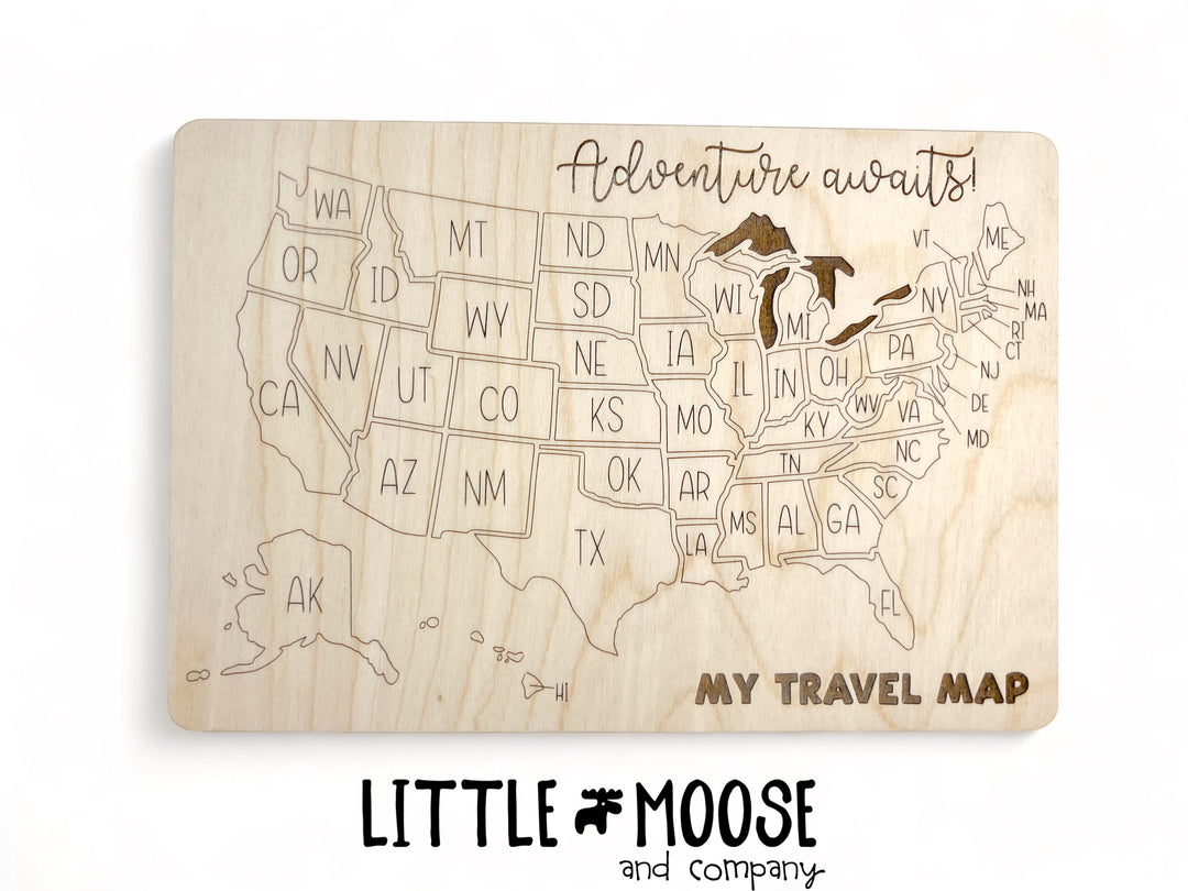 Adventure Awaits!! color me travel map