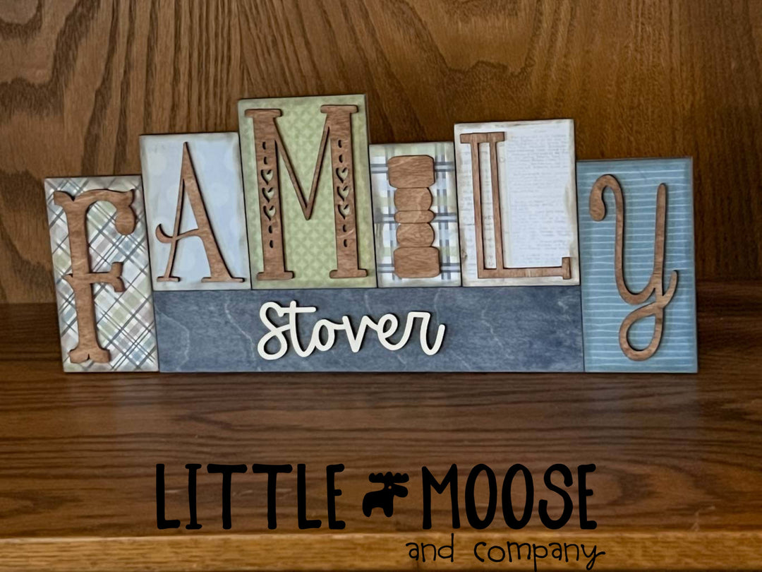 X - PREVIOUS CLASS - Personalized Family Word Block DIY