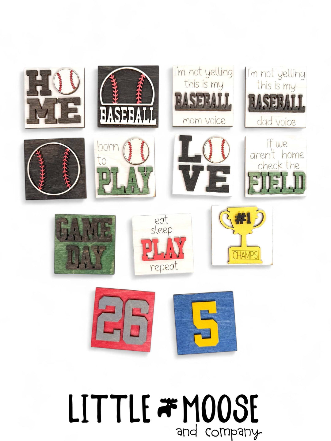 Mini Square Insert - Sports - Baseball