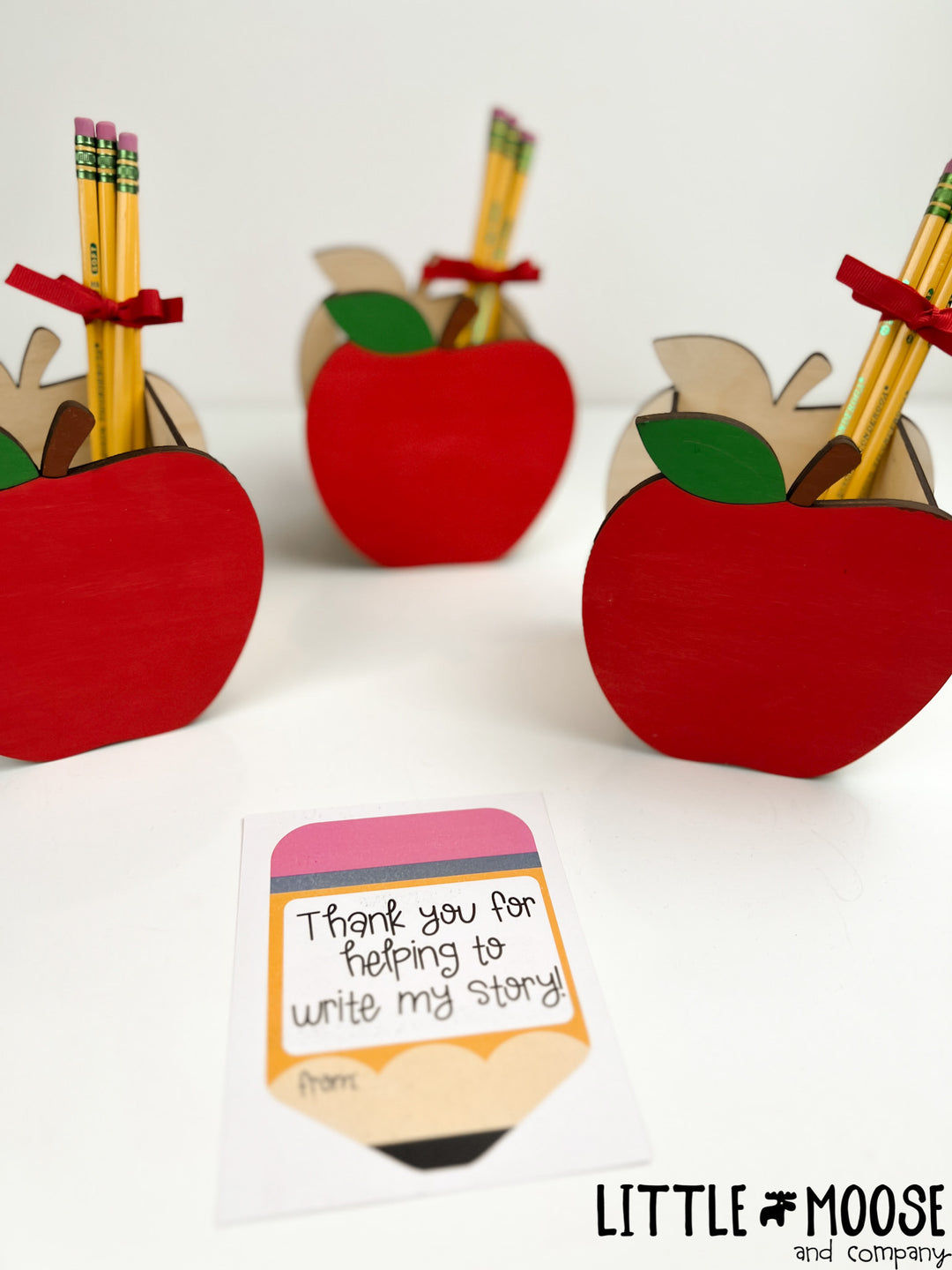 Pencil cup - apple (personalized)