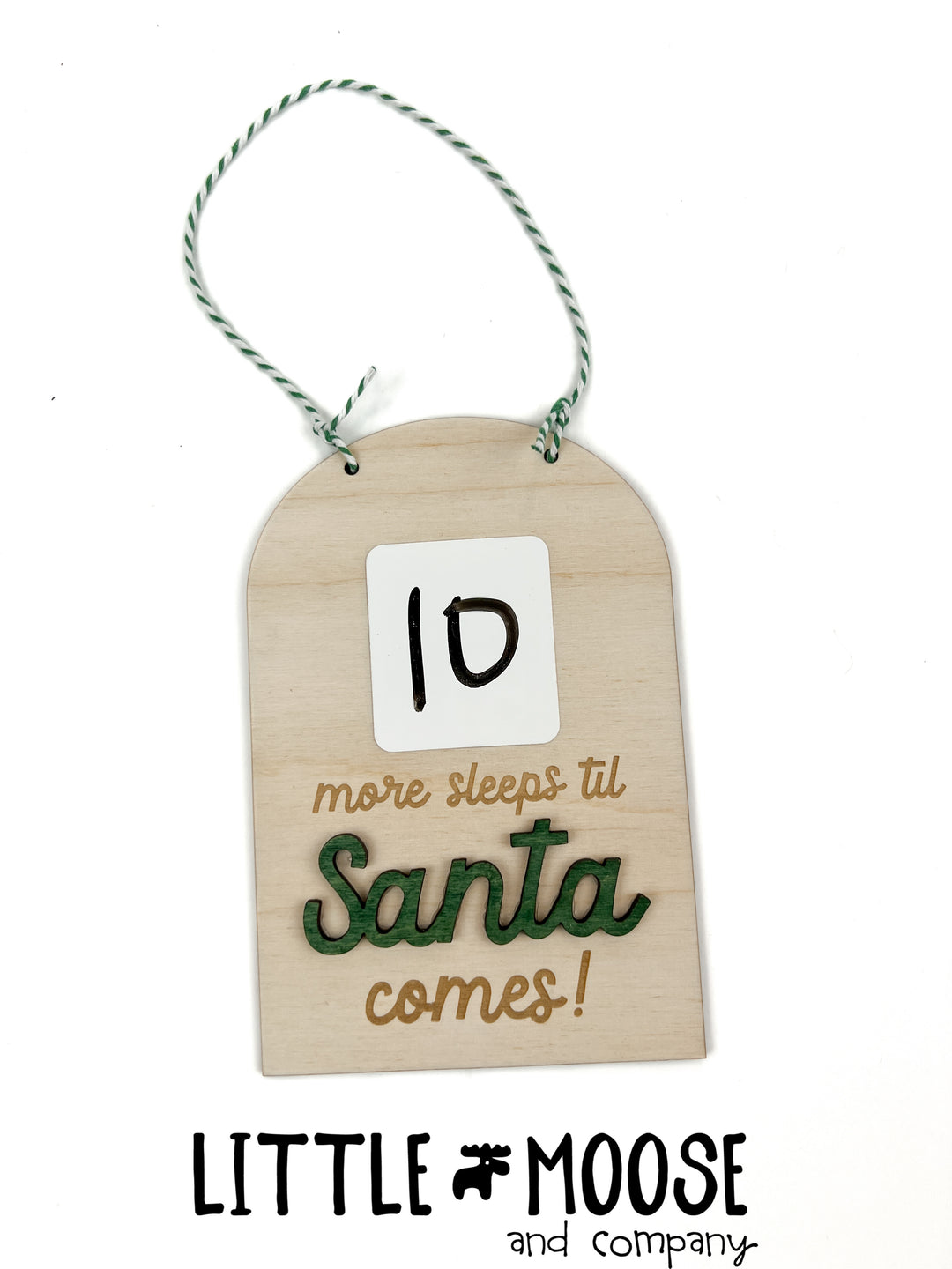 Countdown - dry erase - More sleeps until Santa comes