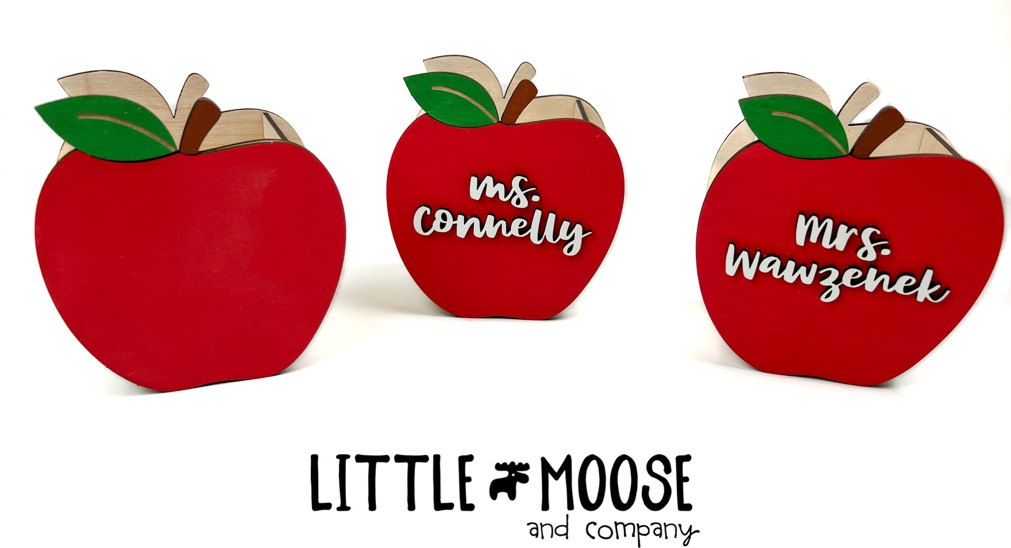 Pencil cup - apple (personalized) – Little Moose and Company