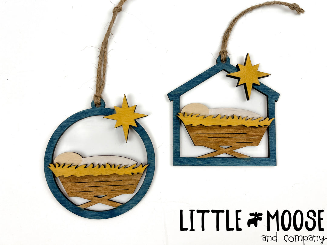 Ornament - Manger with star