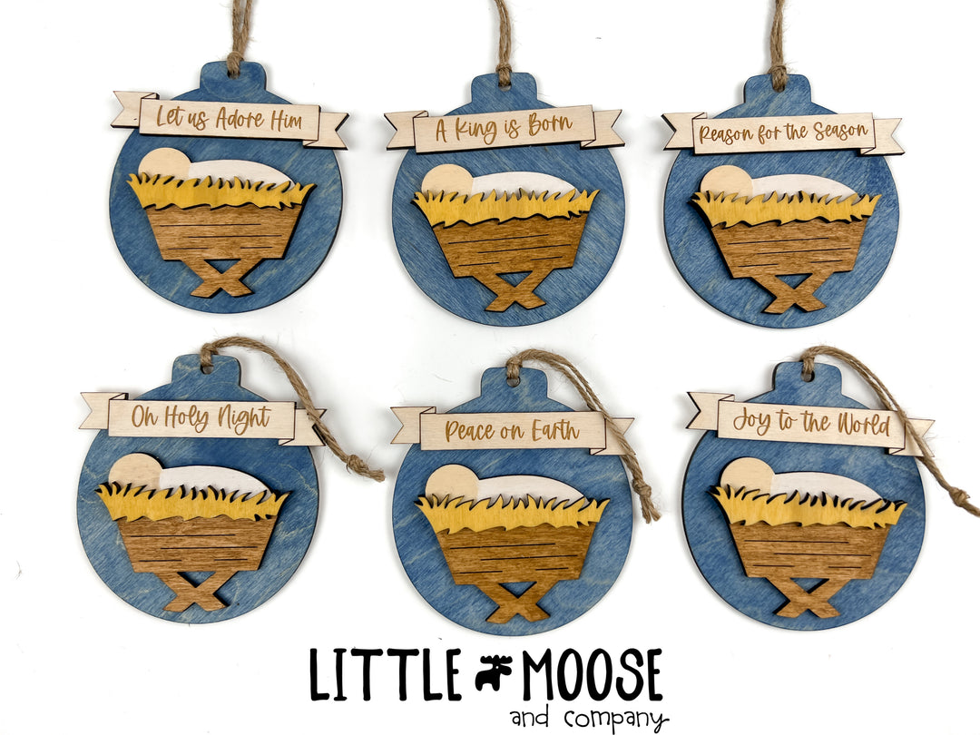 Ornament - Manger with Banner