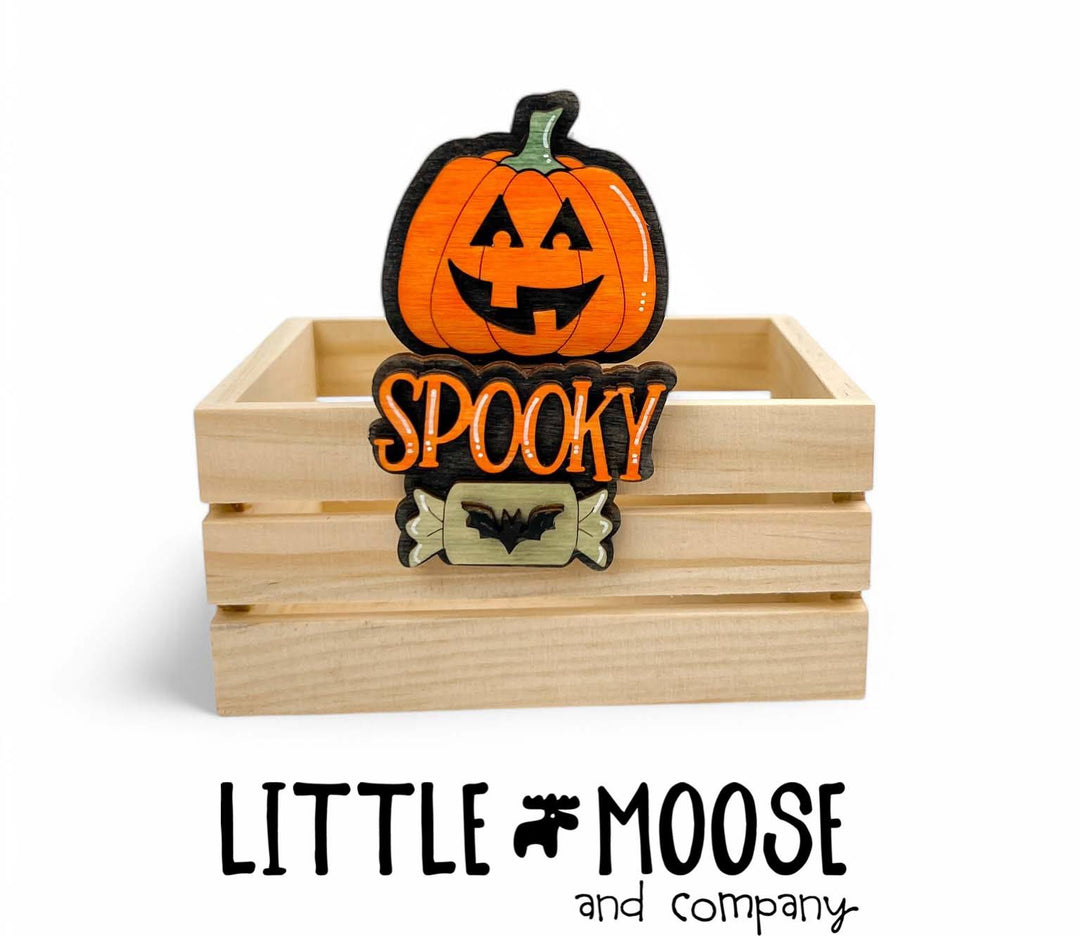 jack-o-lantern with the words spooky & candy mug hugger