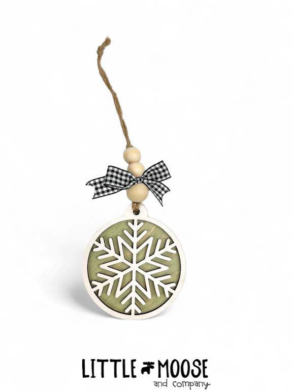 Ornament - boho snowflakes