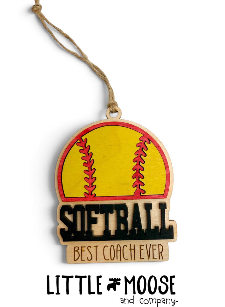 Ornament - softball Best Coach Ever