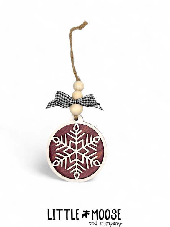 Ornament - boho snowflakes