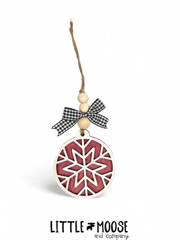 Ornament - boho snowflakes