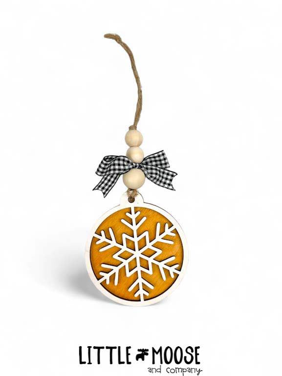 Ornament - boho snowflakes