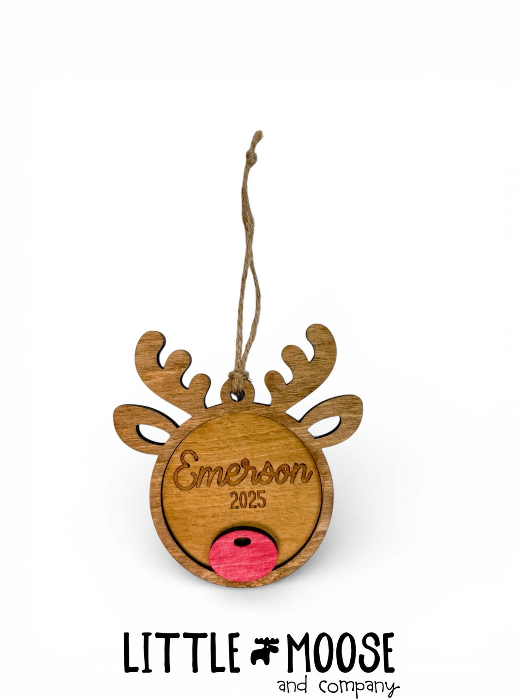 Ornament - Personalized Reindeer - double layer