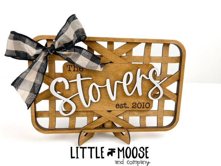 Tobacco Basket sign - personalized