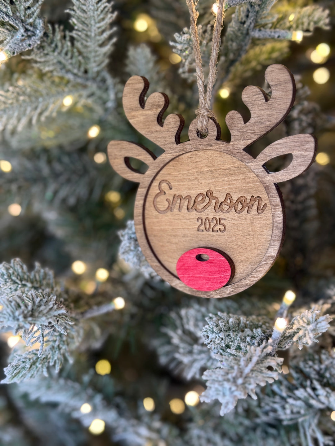 Ornament - Personalized Reindeer - double layer