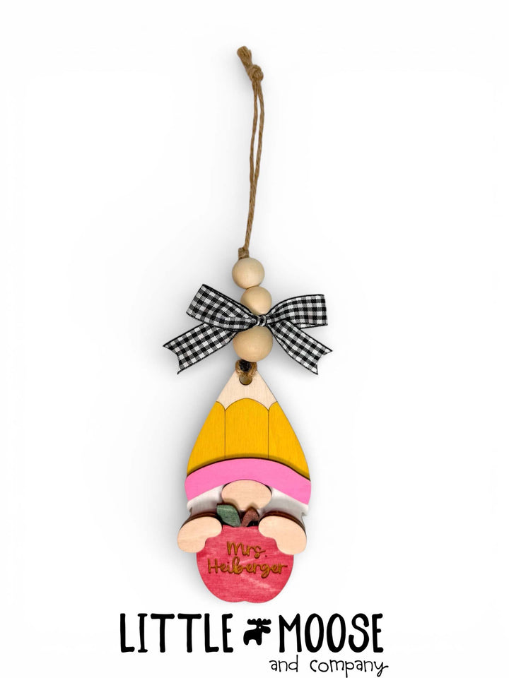 Ornament - Personalized pencil Gnome
