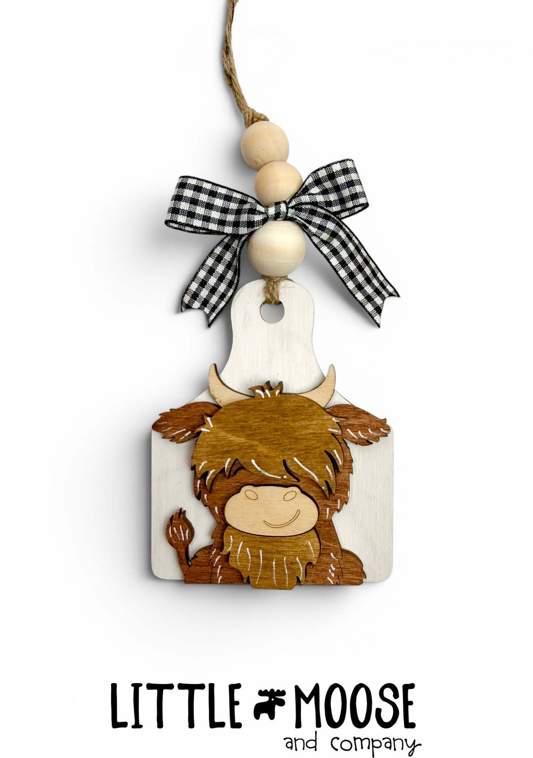 Ornament - highland cow ear tag