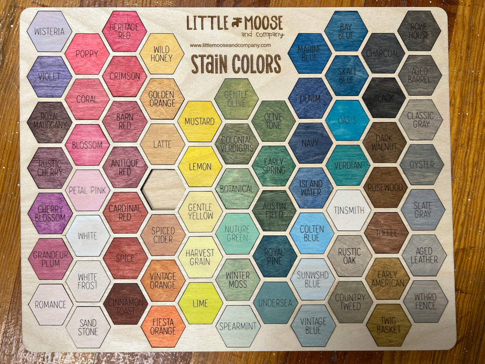stain color chart sample