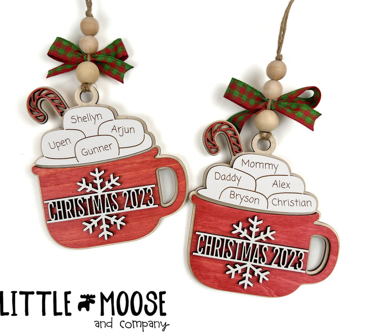 Ornament - Personalized Family Marshmallows Hot Cocoa Mug