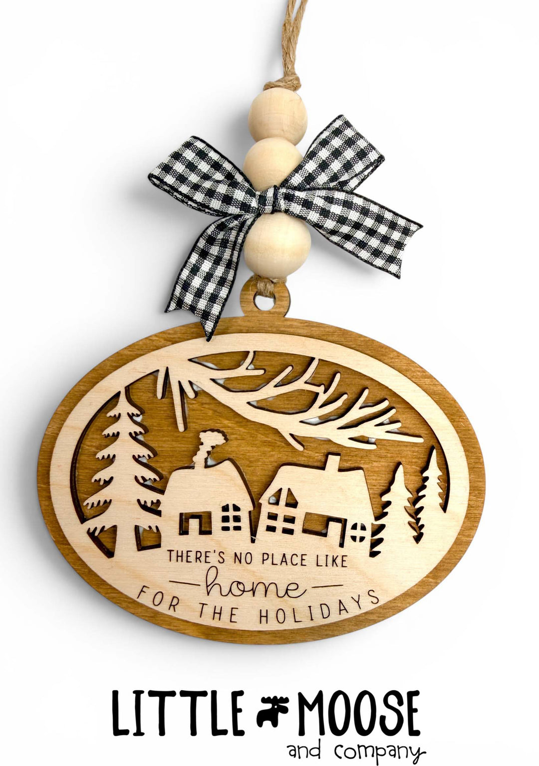 Ornament - there is no place like home cabin in the woods