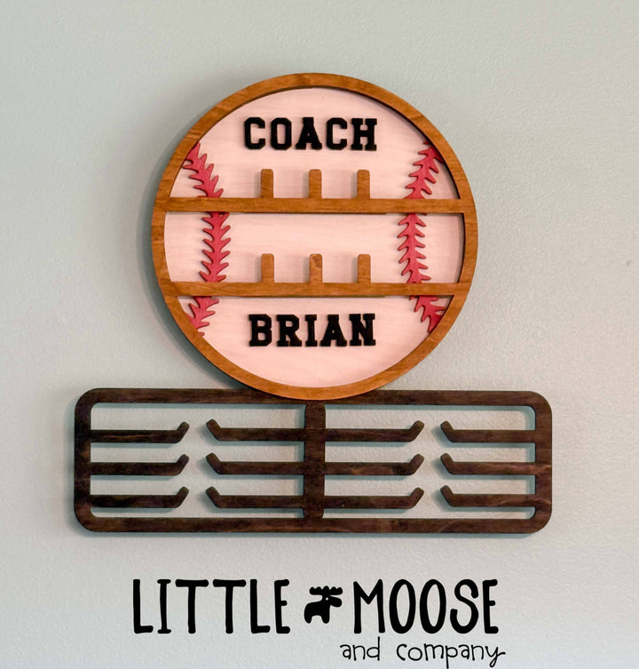 Baseball Ring AND medal holder (softball and baseball available)