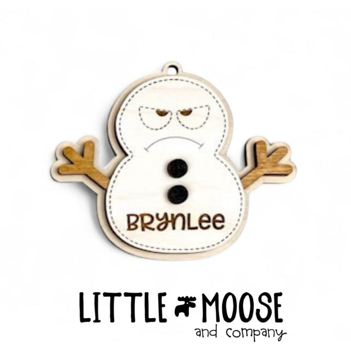 Ornament - personalized Grumpy Snowman