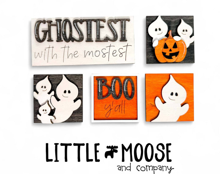 Mini Square & Mini Rectangle Insert - Cute ghosts