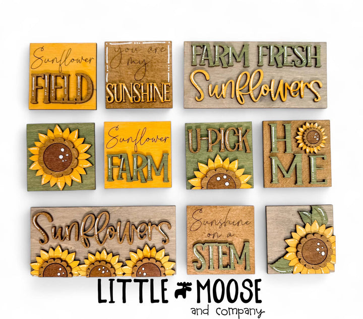 Mini Square & Mini Rectangle Insert - Sunflowers