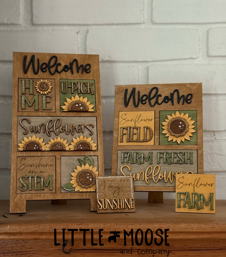Mini Square & Mini Rectangle Insert - Sunflowers