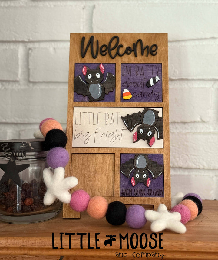 Mini Square & Mini Rectangle Insert - Bat Halloween