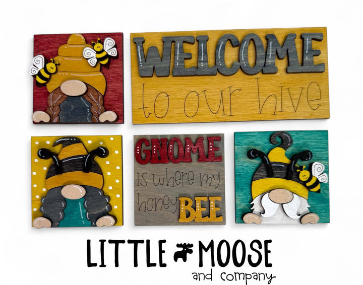 Mini Square & Mini Rectangle Insert - Gnome Bee