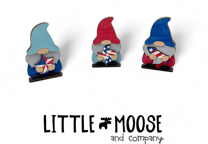 Color Me Kit - pop out Patriotic Gnomes