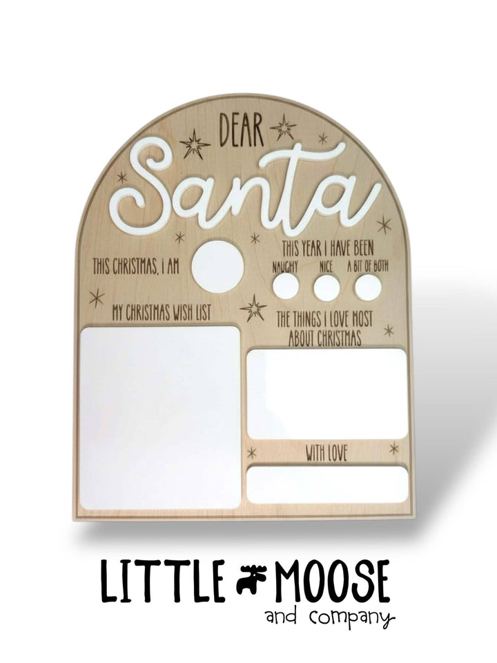 Santa Dry Erase Wish List Board