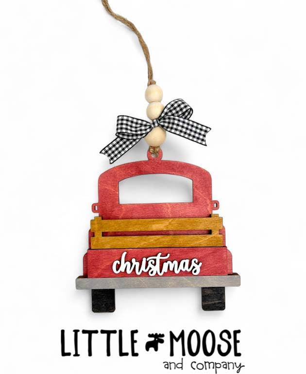 Ornament - Gift Card Holder - Christmas truck