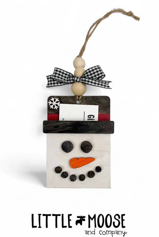 Ornament - Gift Card Holder - Snowman