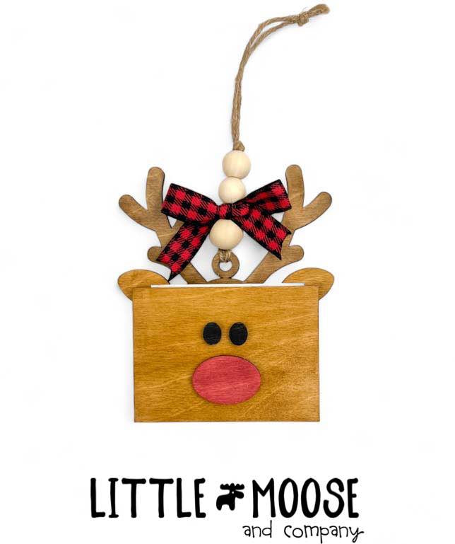 Ornament - Gift Card Holder - reindeer