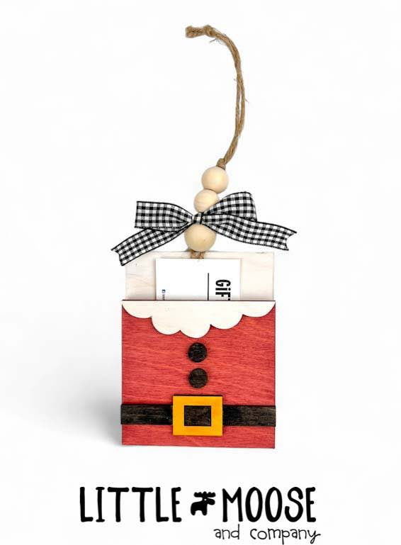 Ornament - Gift Card Holder - Santa