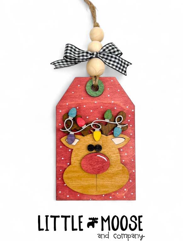 Ornament - Gift Card Holder - reindeer tag