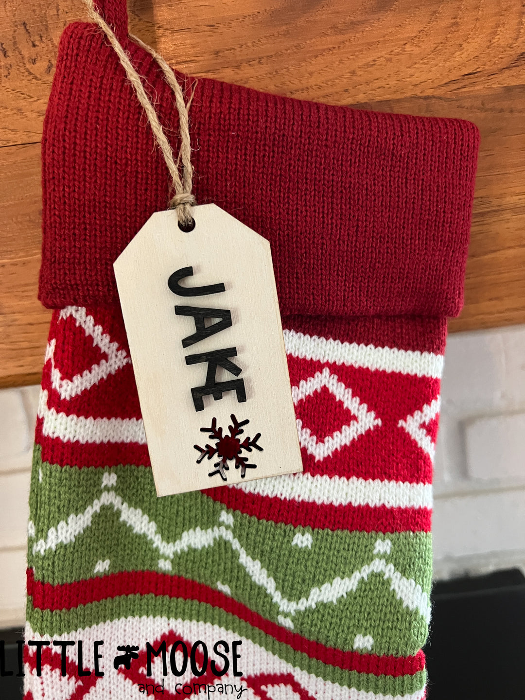 Stocking Tag or Ornament - personalized simple tags