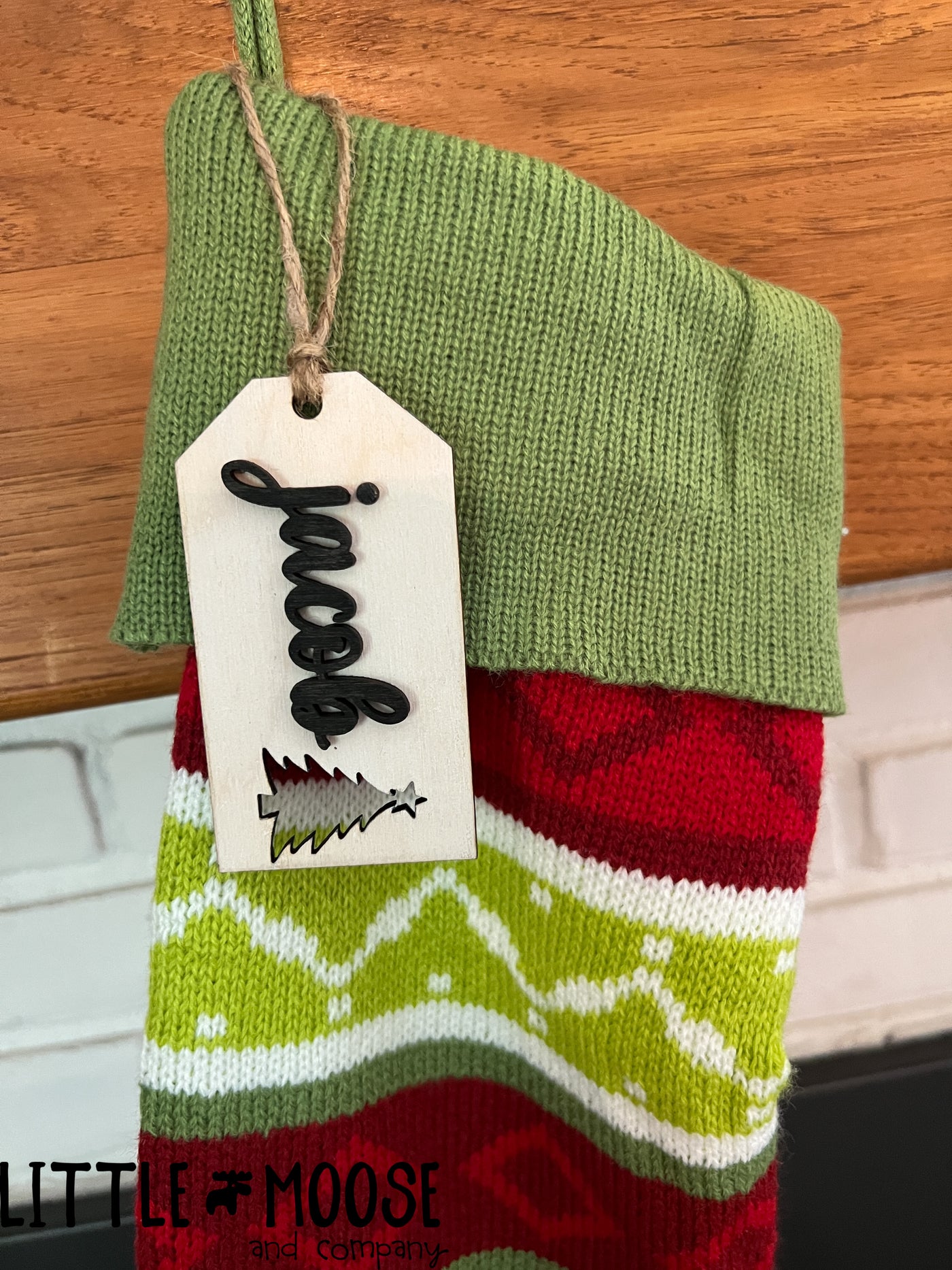 Stocking Tag or Ornament - personalized simple tags