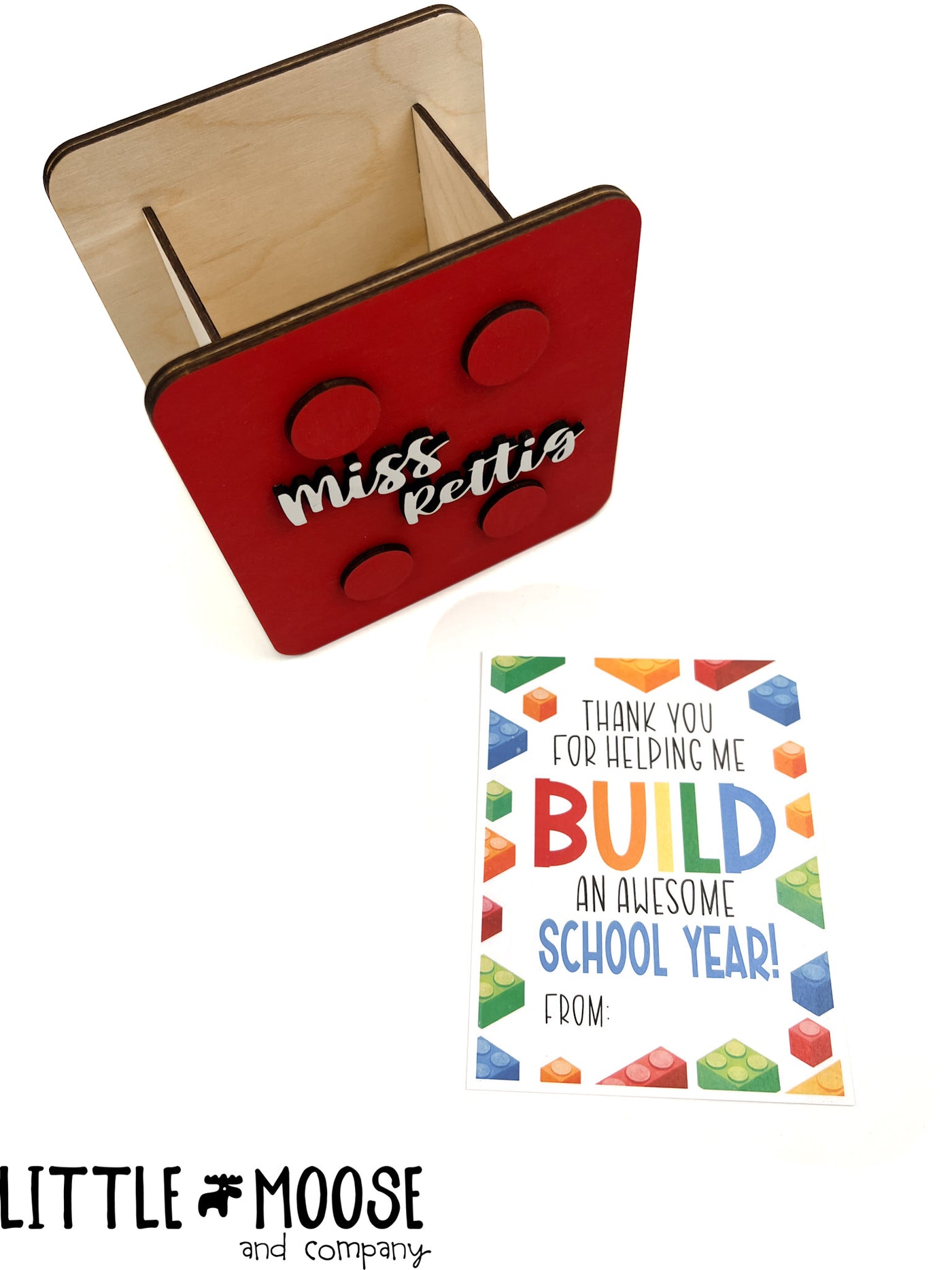 Pencil cup - building block (personalized)