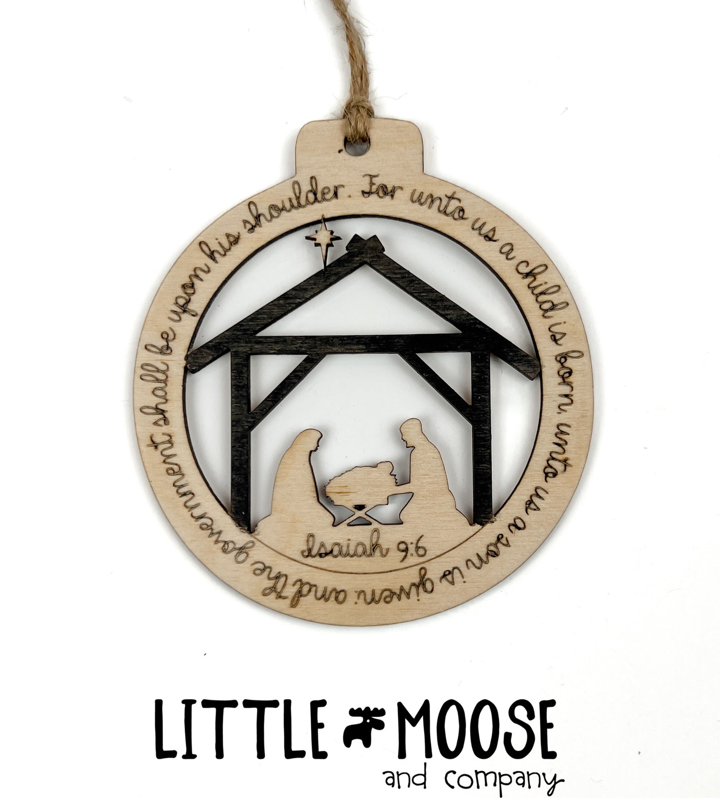 Ornament - Nativity with scripture
