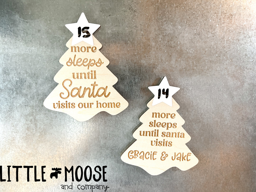 Countdown - Magnet - Sleep until Santa visit Personalized