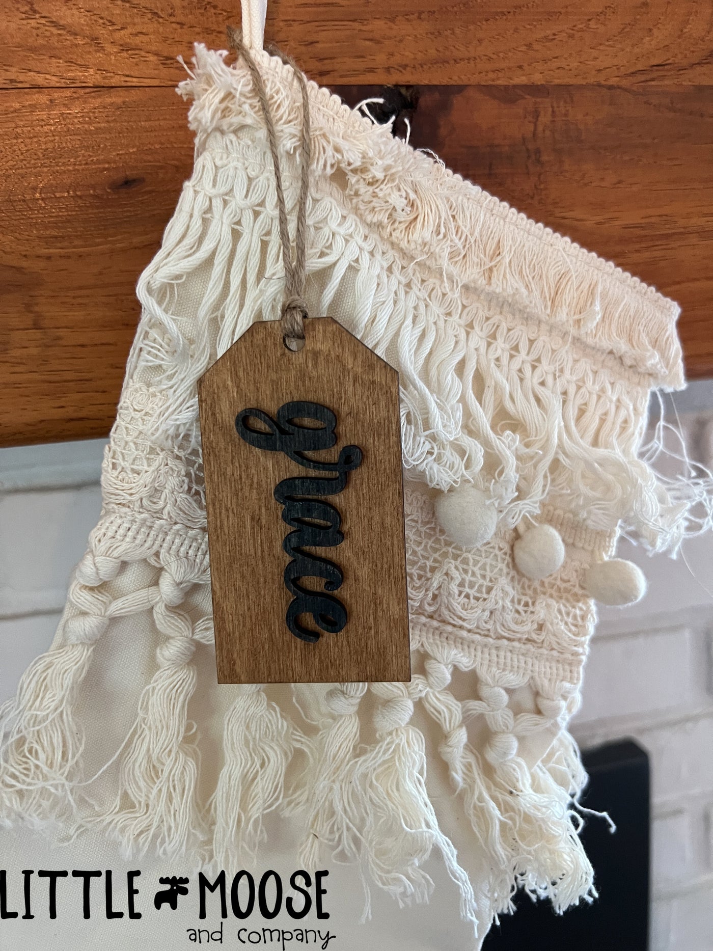 Stocking Tag or Ornament - personalized simple tags
