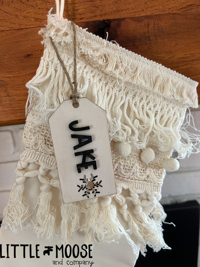 Stocking Tag or Ornament - personalized simple tags
