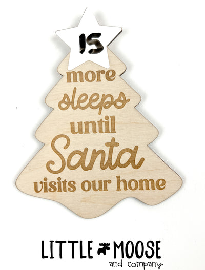 Countdown - Magnet - More Sleeps until Santa visits Our Home