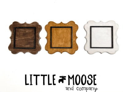 Mini Scroll Frame Interchangeable - mini square inserts