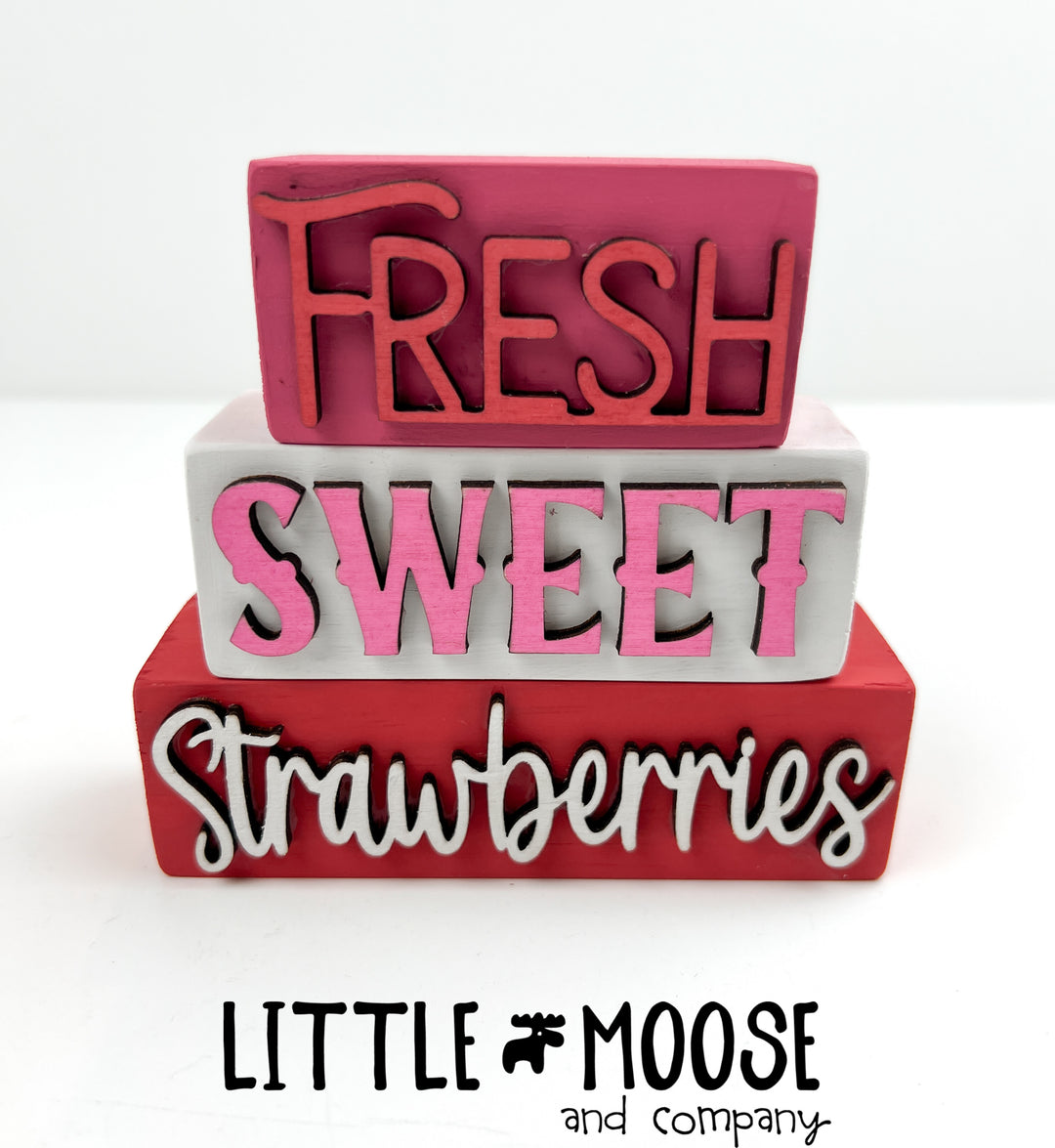 Word stacker - Strawberries