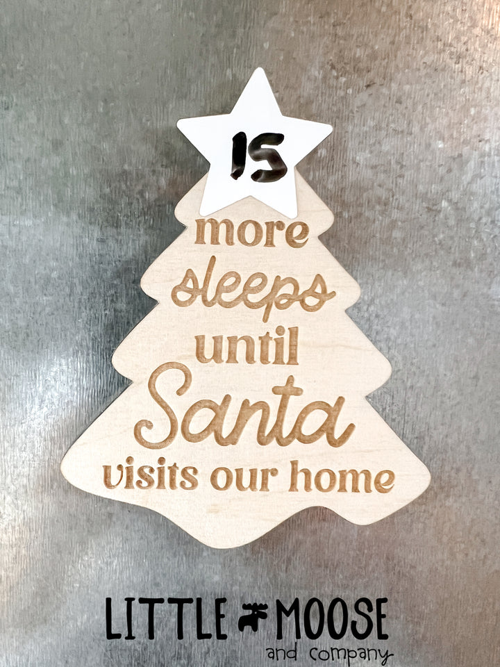 Countdown - Magnet - More Sleeps until Santa visits Our Home
